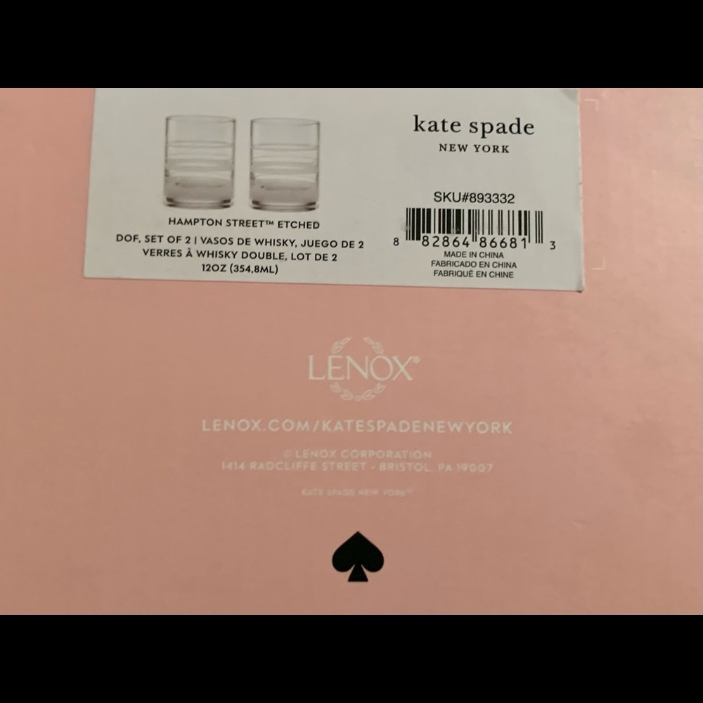 Kate Spade Hampton street whiskey glasses 🥃 - Picture 3 of 3